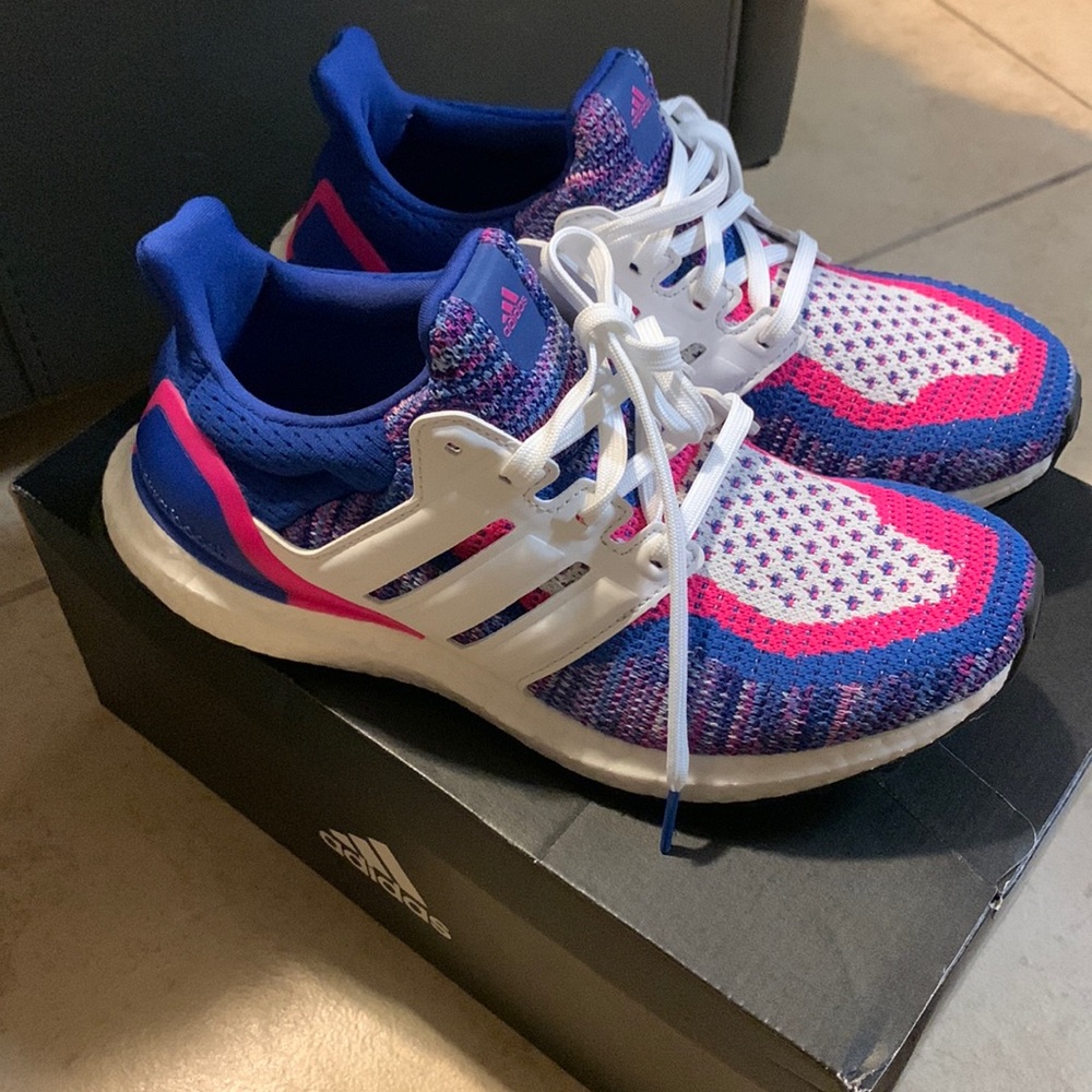 Adidas ultra boost multicolor cotton candy and blue